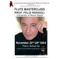 Flute Masterclass with Prof. Felix Renggli