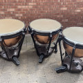 Adams Professional Timpani (29", 26" & 23") with wooden lids and Mushroom covers