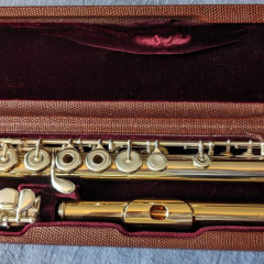 Sankyo Prima 14K gold + Mancke headjoint 18K gold with platin riser,