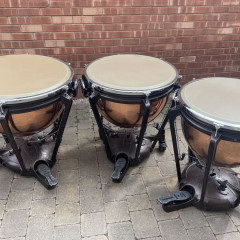 Adams Professional Timpani (29", 26" & 23") with wooden lids and Mushroom covers,