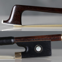 English Gold-Mounted Violin Bow by Gordon Bailey, 1980s - Try in London/Essex,